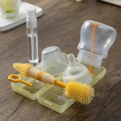 Chemimoso straw brush cleaning tool in yellow for narrow bottles and straws