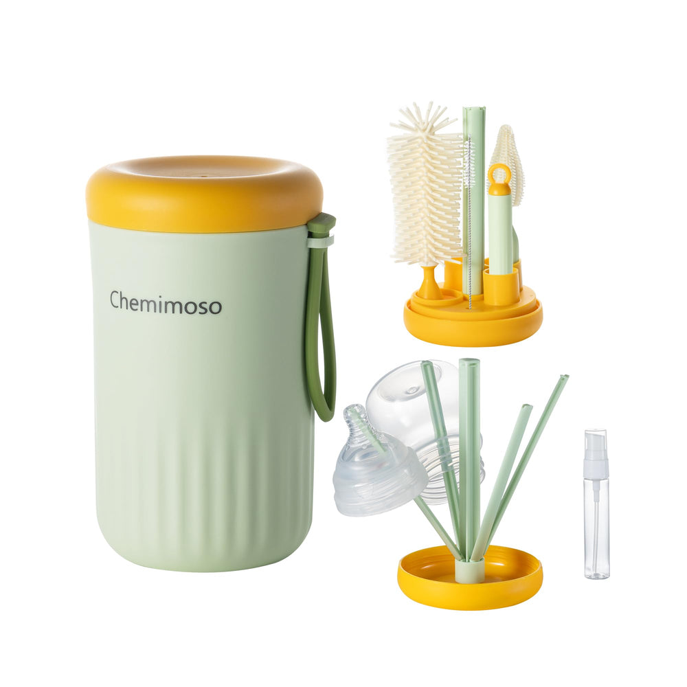 Chemimoso travel silicone bottle brush cleans bottles on the go
