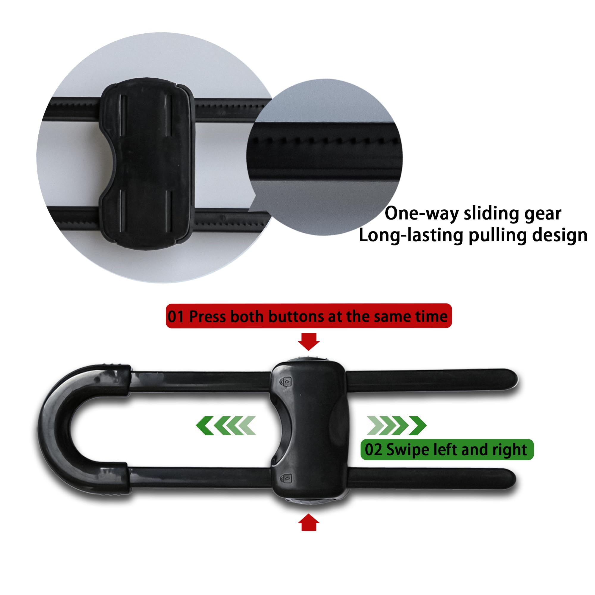 Chengcan cabinet locks installation-step-1 demonstrates tool-free setup for simple use.
