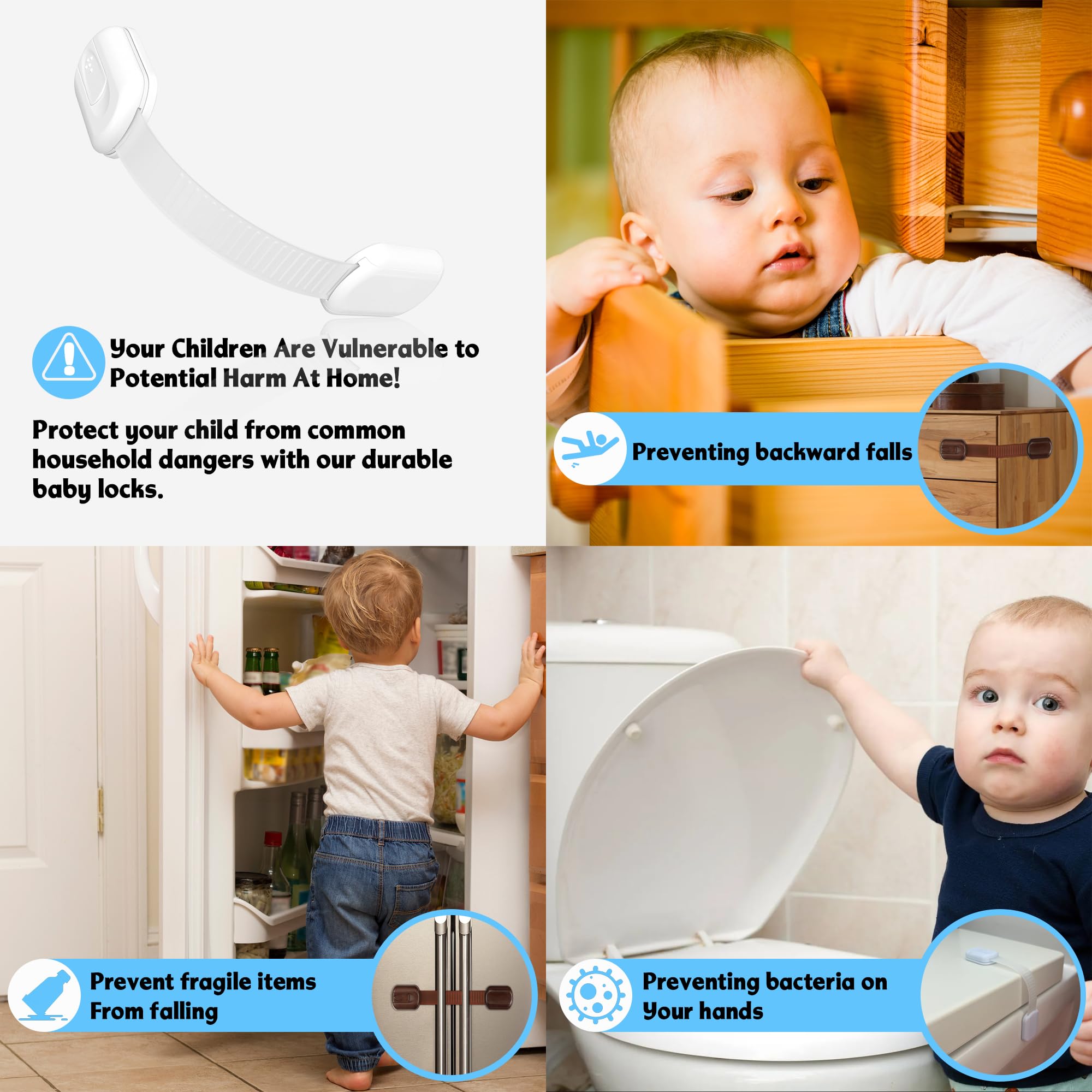 Chengcan cabinet locks toilet-seat mounting for child-safe bathroom