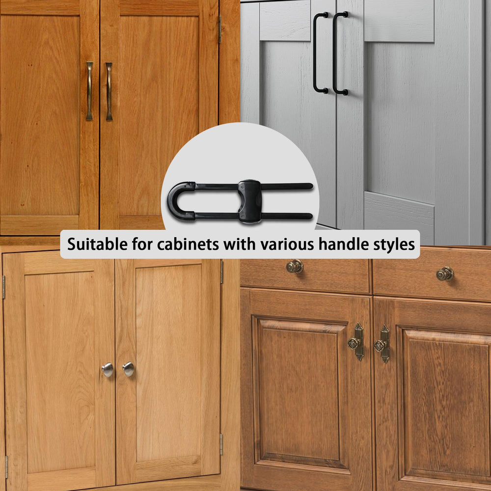 Chengcan cabinet-locks U-shape black kitchen-use highlights kid-friendly cabinet safety.