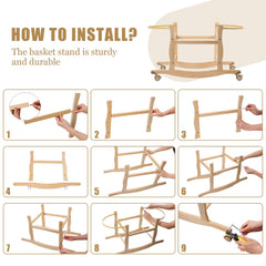 ChengFu Moses Basket Stand assembly is quick and easy for busy parents.