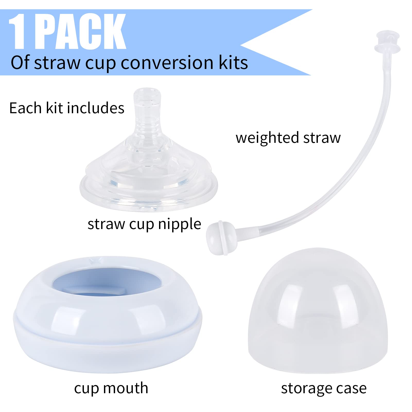 ChengFu weighted straw enables drinking from any angle for on-the-go feeding.