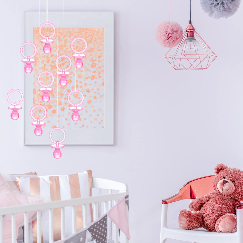 CHENGU pink acrylic pacifier necklace DIY decor display ideas