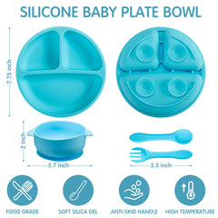 CHENGU suction plates with dividers demonstrating organized portions