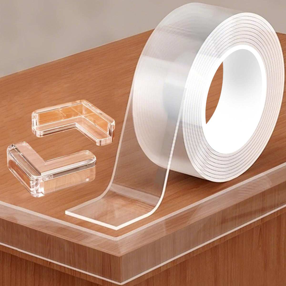CHENYA clear soft corner protector strip guards furniture edges for safer, child-friendly living spaces.