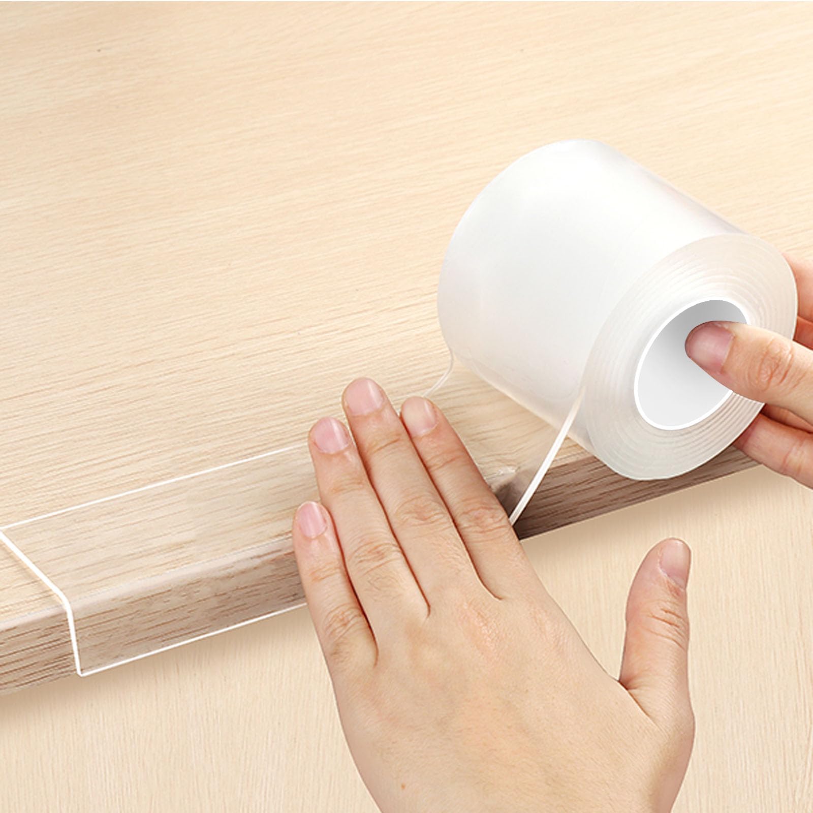 CHENYA clear soft corner protectors installation closeup offering edge safety for families