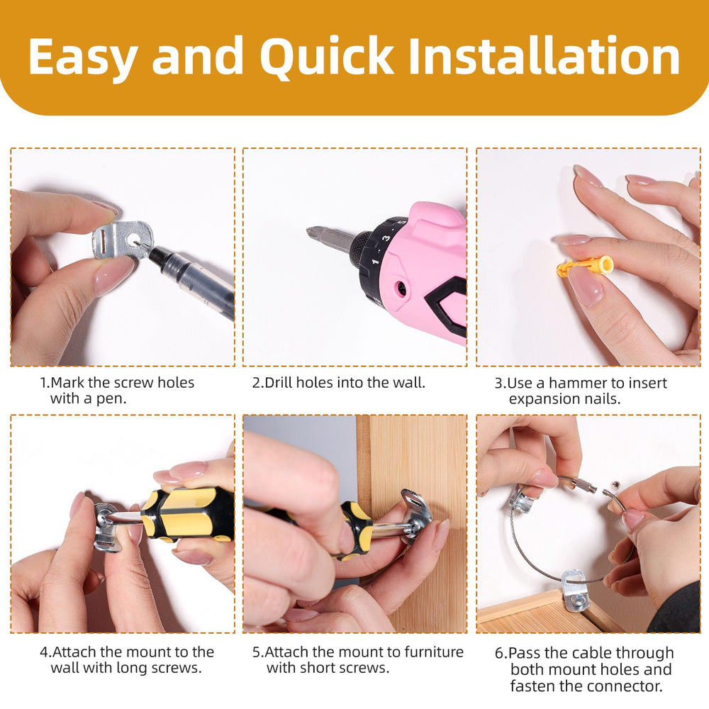 Chenyu safety-kit-includes securement accessories for playroom furniture.