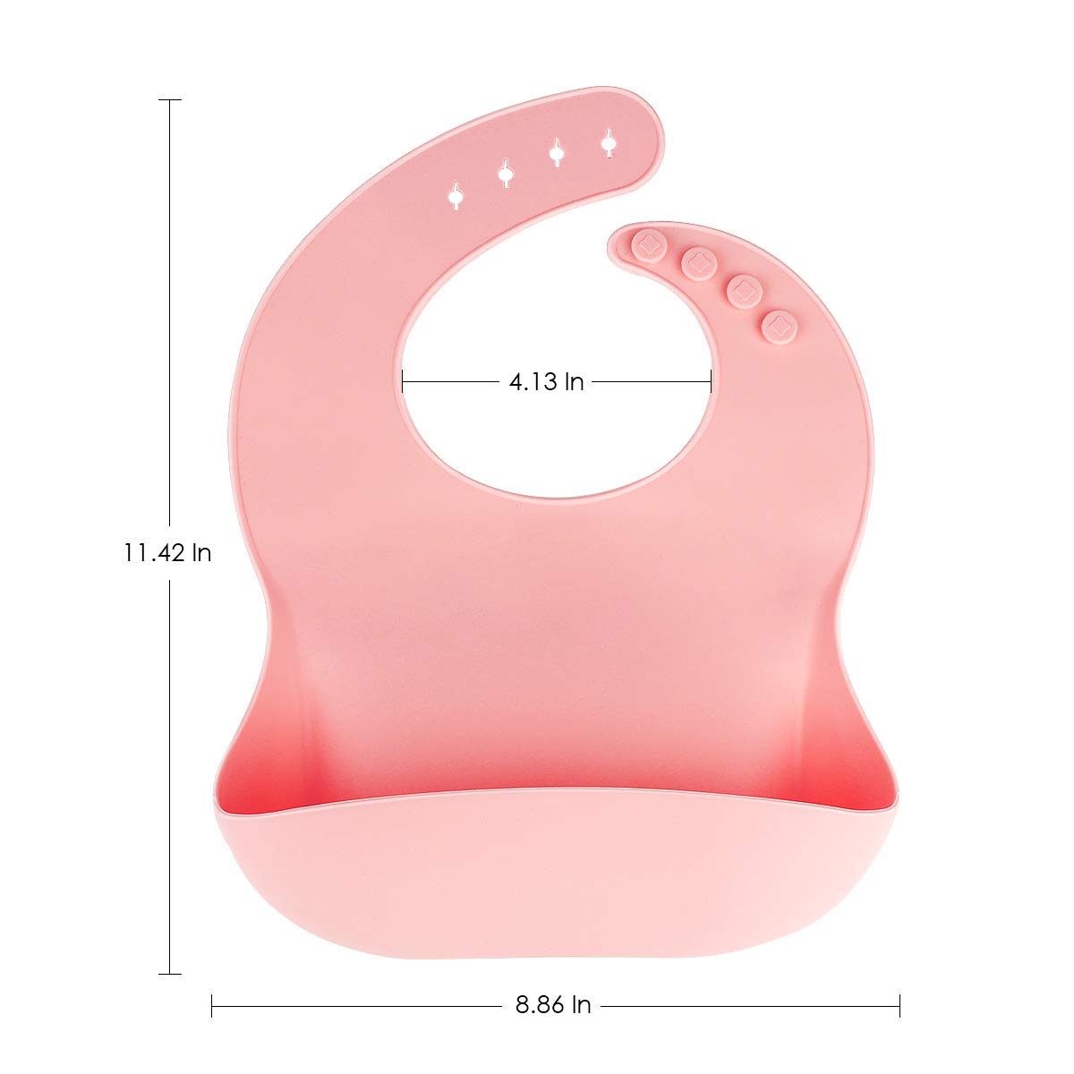 ChenYuTe silicone bib in green with wide pocket catches crumbs and spills