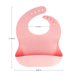 ChenYuTe silicone bib in green with wide pocket catches crumbs and spills