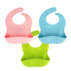 ChenYuTe silicone baby bib with front pocket - waterproof and easy to wipe clean for mess-free meals