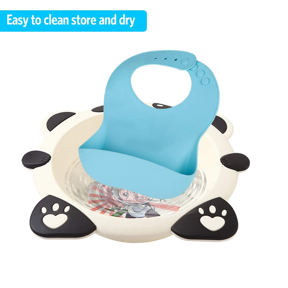 ChenYuTe travel-friendly silicone baby bib folds for easy diaper bag storage