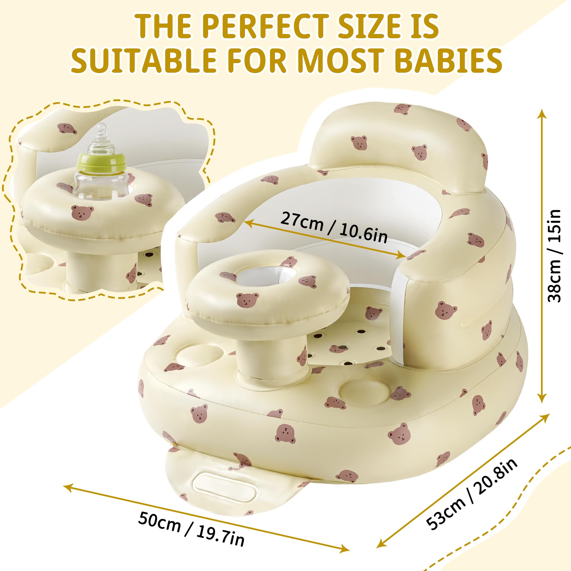 CHEPULA built-in air pump enables quick setup for floor seating.