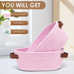 CHEPULA cotton rope woven basket detail highlights sturdy, breathable material.