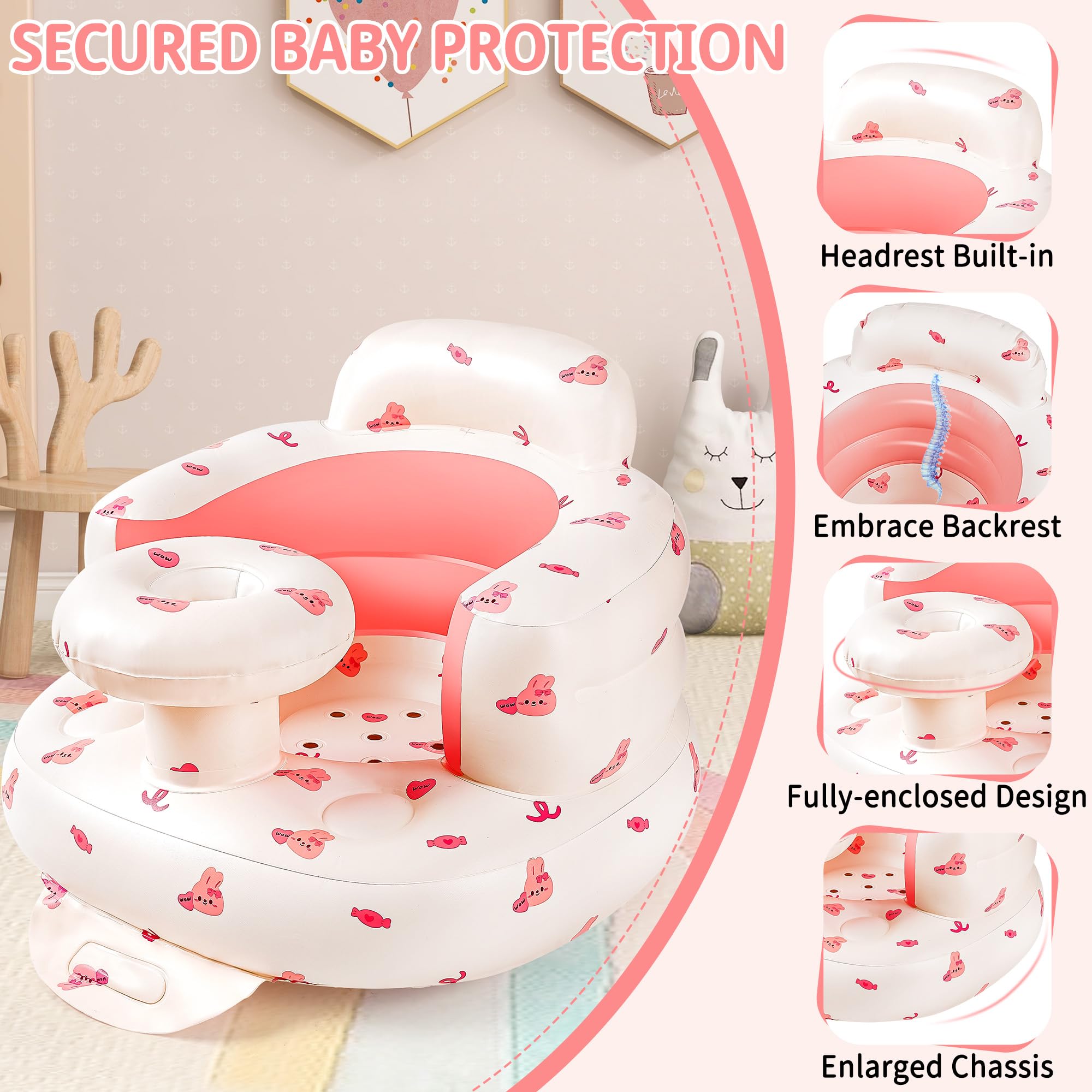 Chepula floor baby seat with back-support for comfortable upright seating