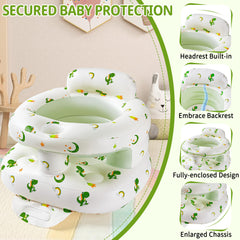 CHEPULA ergonomic curved backrest supports baby during sitting and play.