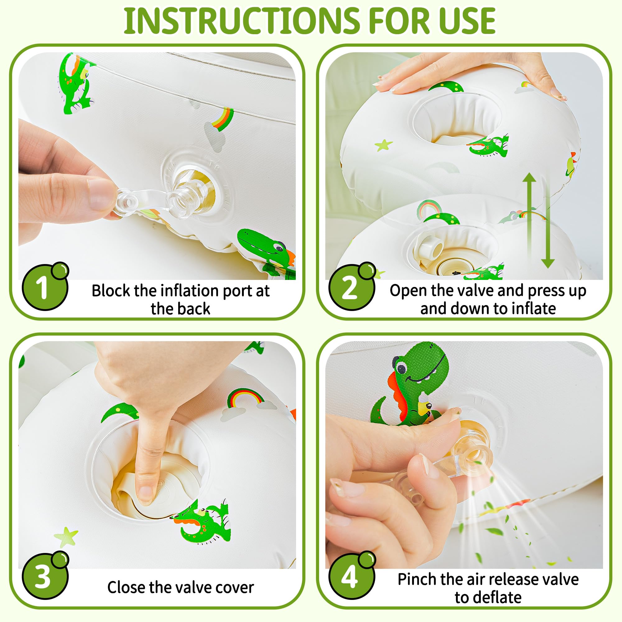 CHEPULA inflatable baby seat tray supports snacks and playtime.