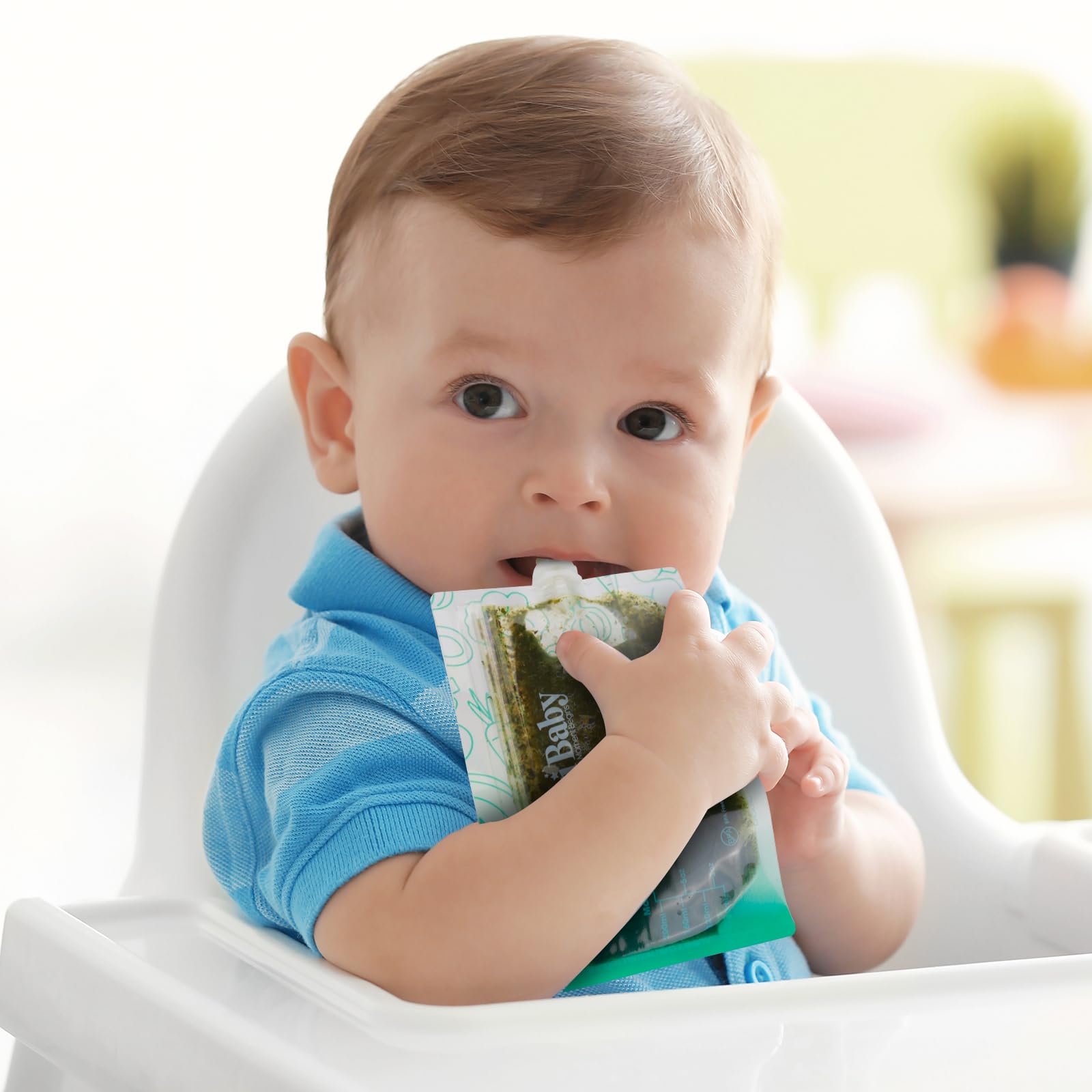 Cheri Baby eco-friendly reusable pouches reduce disposable waste.