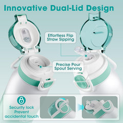 Cheri Baby Bottle Warmer Travel Mint Glow, 12oz capacity suitable for larger servings.
