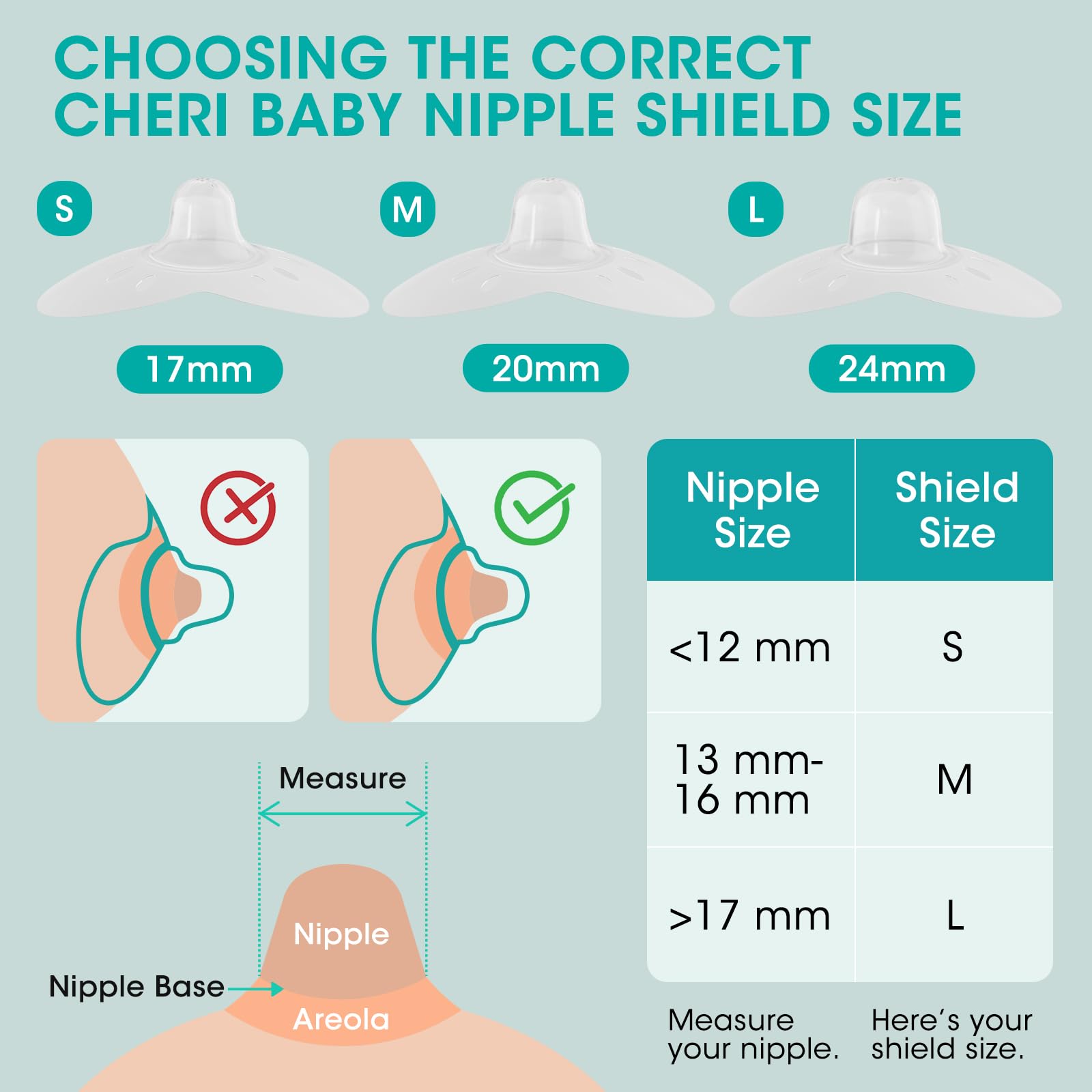 CheriBaby nipple shield stays clean with simple rinsing and sterilization routines.
