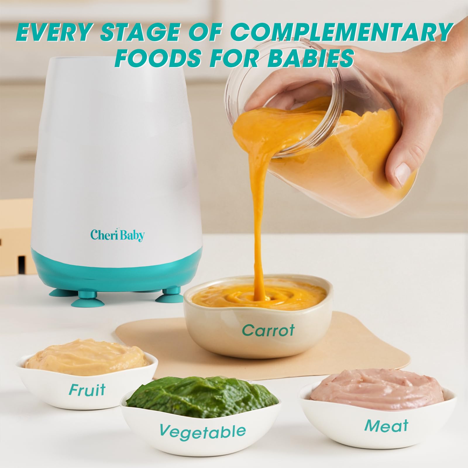 CheriBaby silicone-spoons provide safe feeding and easy cleaning