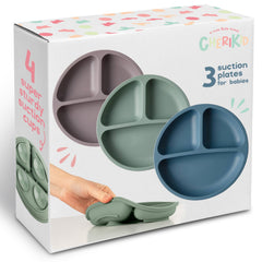 ChériKid suction plates close-up show a strong grip for stable meals.