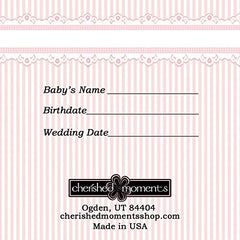 Cherished Moments Babe to Bride cross bracelet extension-chain shows grow-with-me design for lasting wear