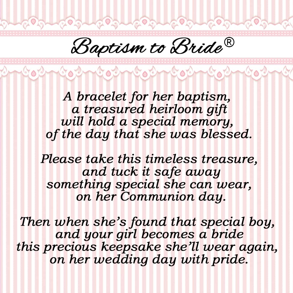 Cherished Moments Baptism Bracelet sterling silver close-up emphasizes safe, kid-friendly craftsmanship