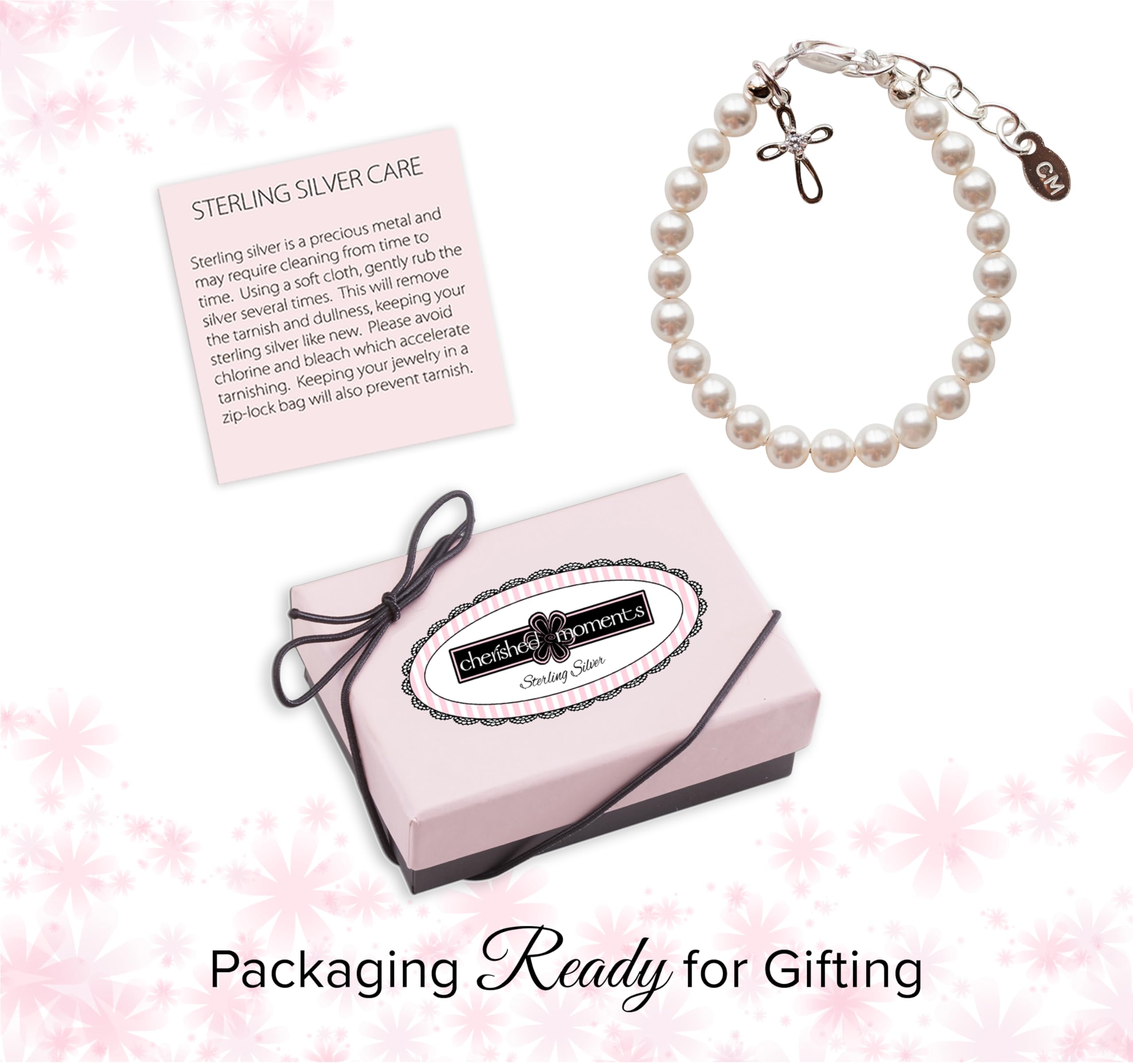 Cherished Moments child-safe jewelry uses stainless steel wire with strong break resistance.