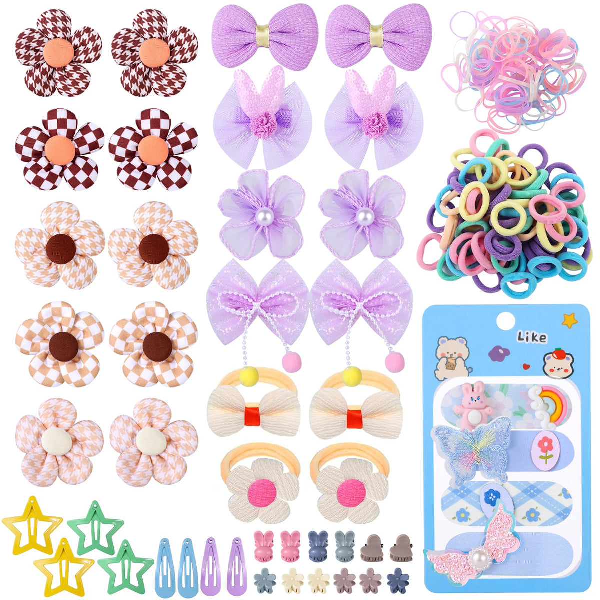 Cherocito baby hair accessories set in multi colors for quick daily styling