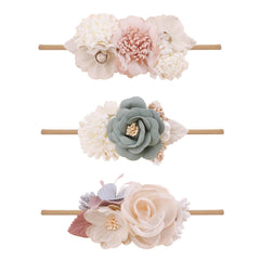 cherrboll baby girl flower headbands set with vibrant colors for everyday outfits
