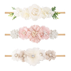 Cherrboll baby girl headbands flowers packaging set, perfect gift-ready bundle.