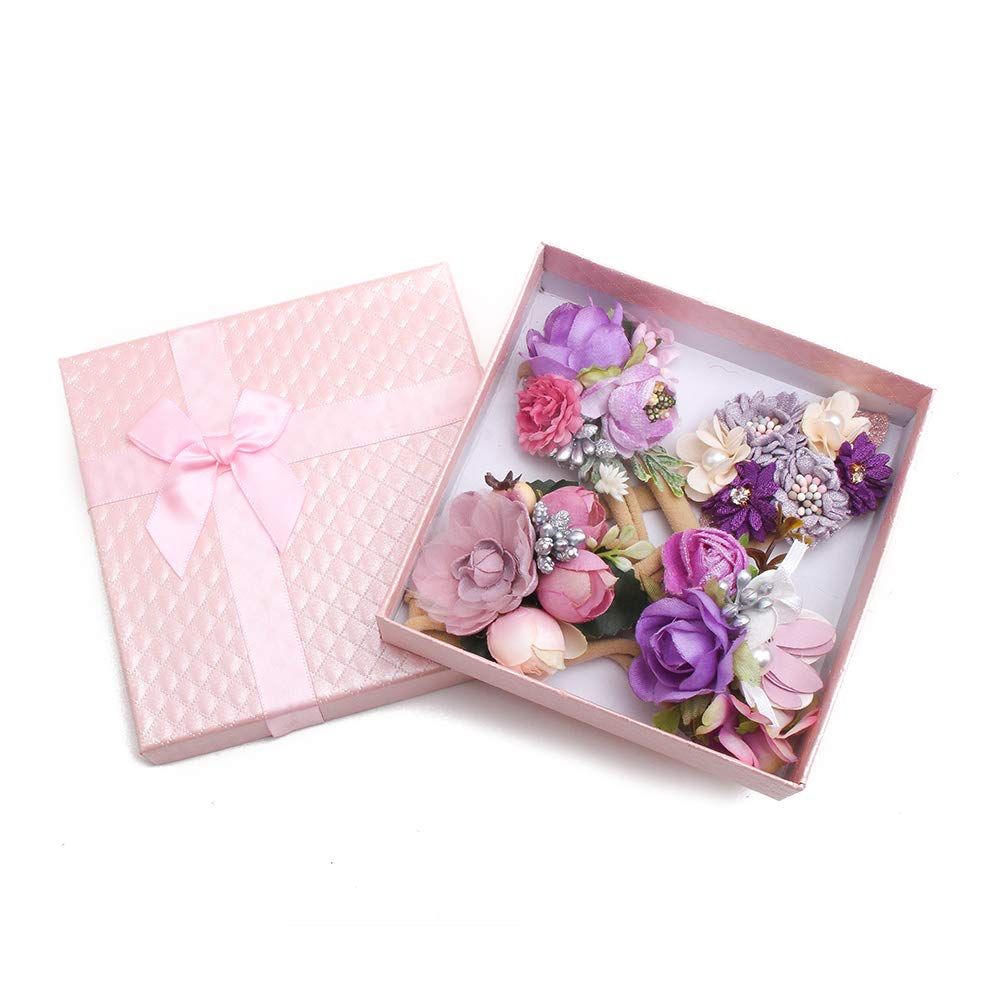 Cherrboll baby girl headband flower 02 — vibrant nylon headband for outfits and photo sessions.