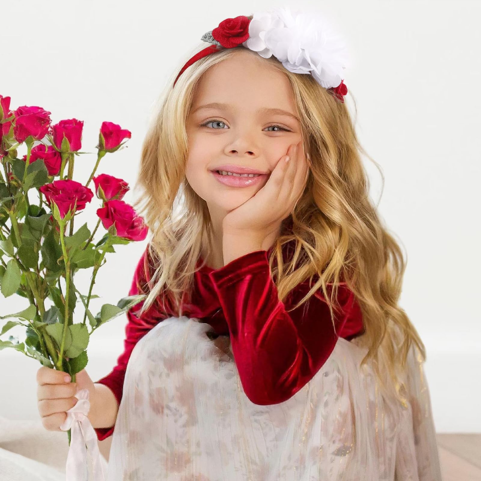 Cherrboll headbands flowers non-slip design stays in place without marks.