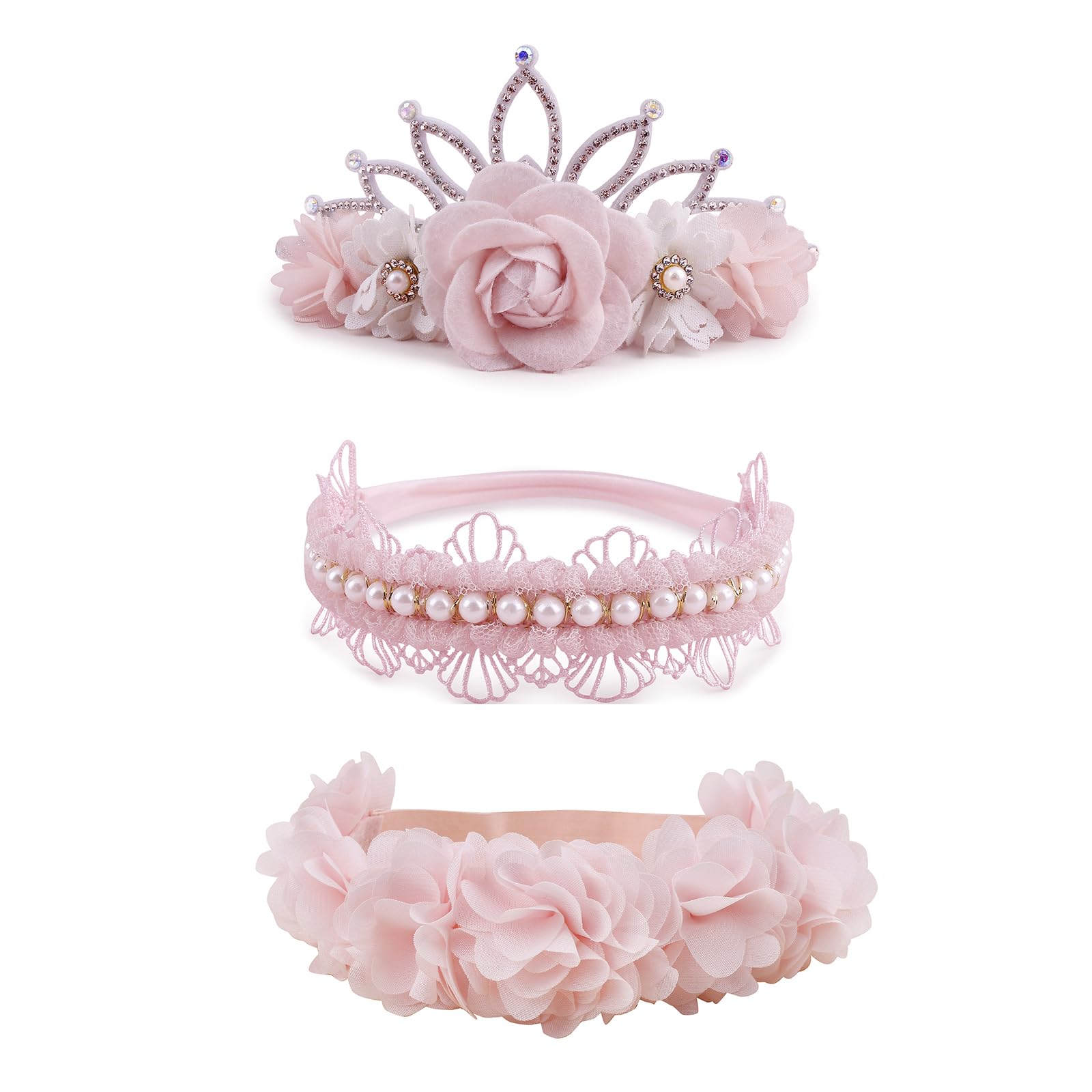 cherrboll baby headbands with flowers in soft nylon for sensitive skin