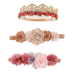 cherrboll baby headbands flowers soft nylon for gentle daily wear