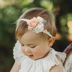 Cherrboll elastic flower headbands worn securely without slipping