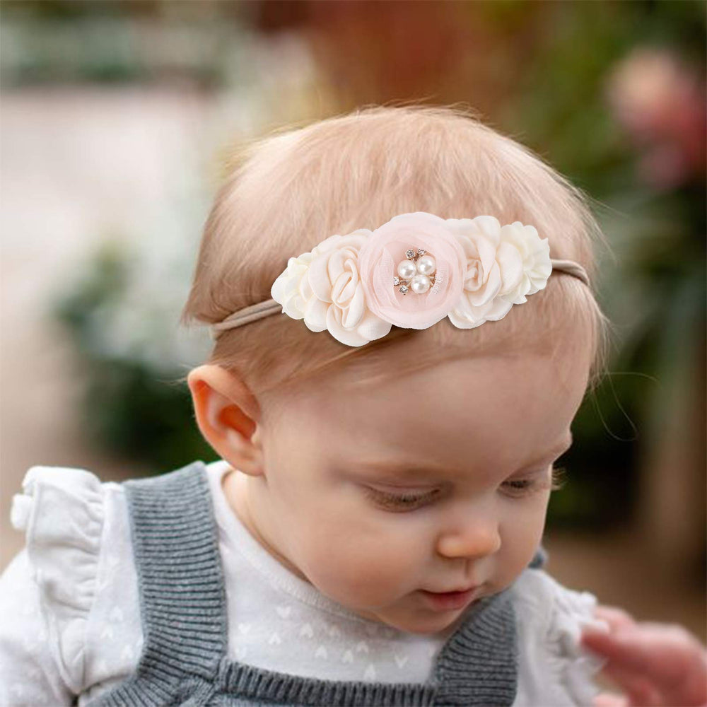Cherrboll elastic headbands showing growth-friendly stretch and secure fit