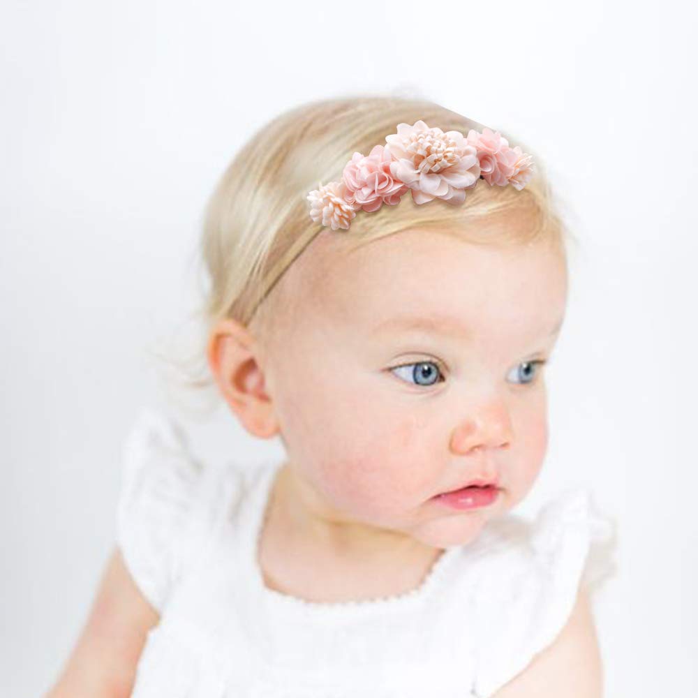 Cherrboll elastic headband stretches with growth, reducing slipping.