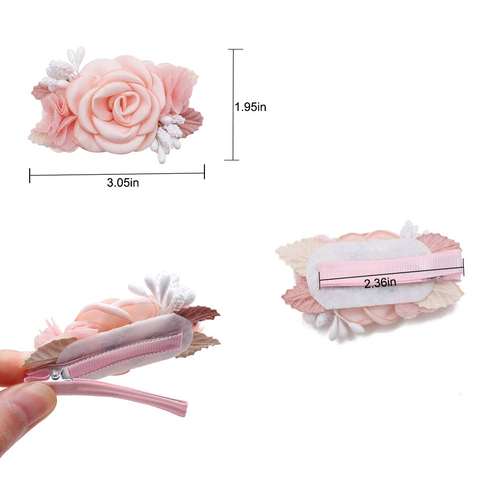 Cherrboll family-photo-prop-clip set, stylish floral accessory for holiday portraits