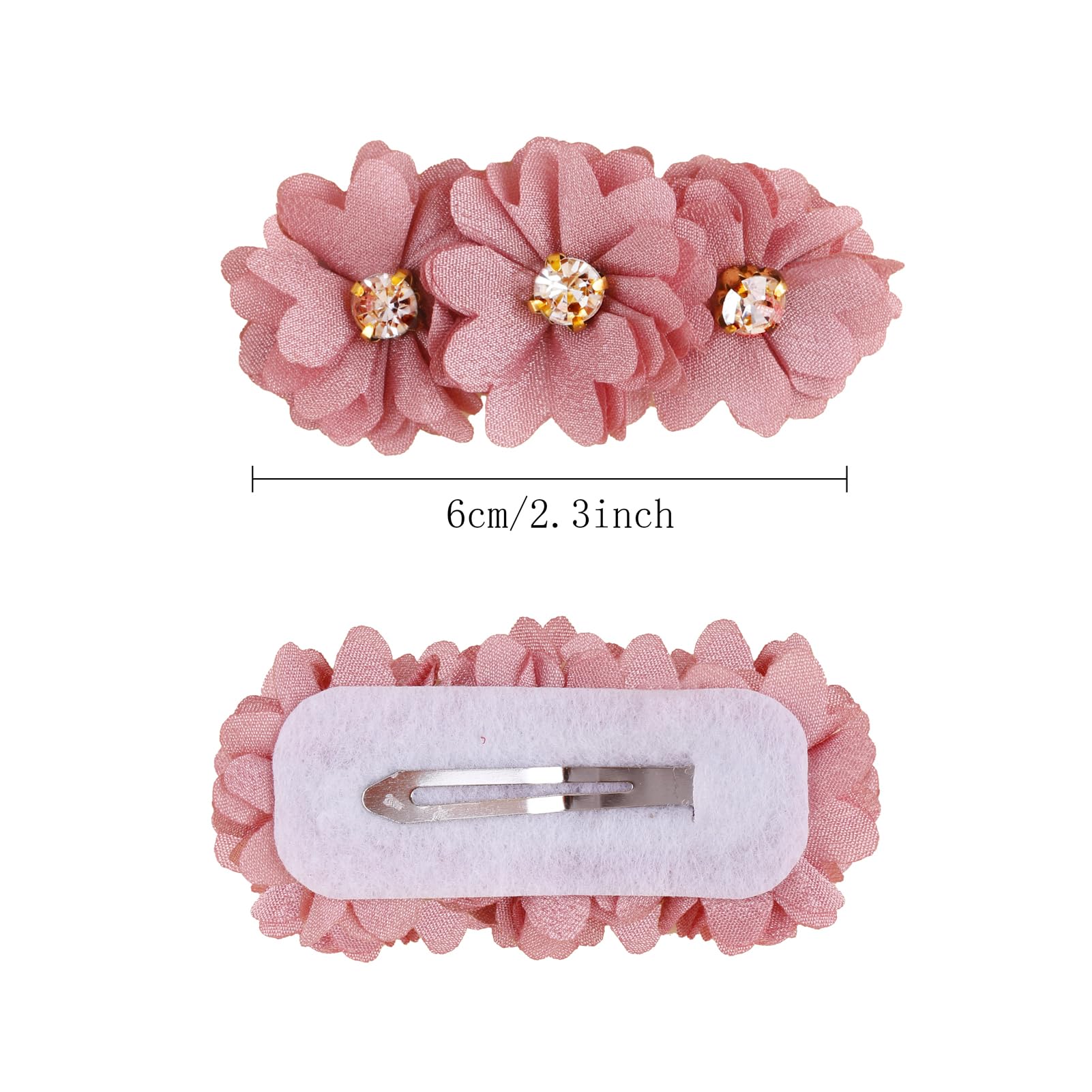 Cherrboll flower clip at 3-4 inch size suited for babies and toddlers
