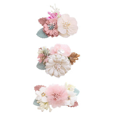 Cherrboll flower clip set rose-pink for newborn photos with non-slip grip
