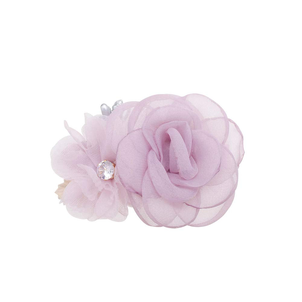 Cherrboll floral clip set on different colors demonstrates versatile outfit compatibility.