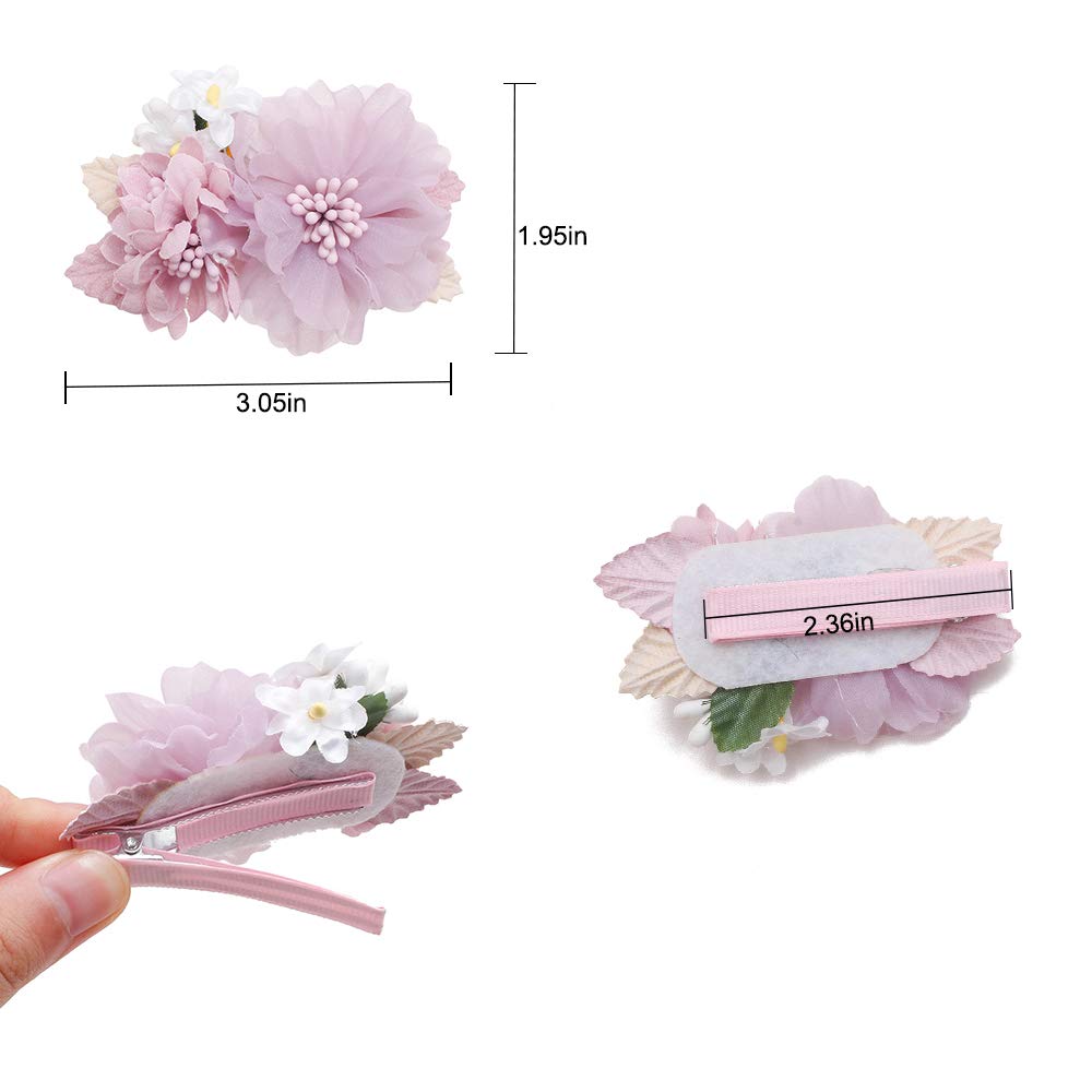 Cherrboll flower clip worn in family photos adds tasteful accessorizing touch.