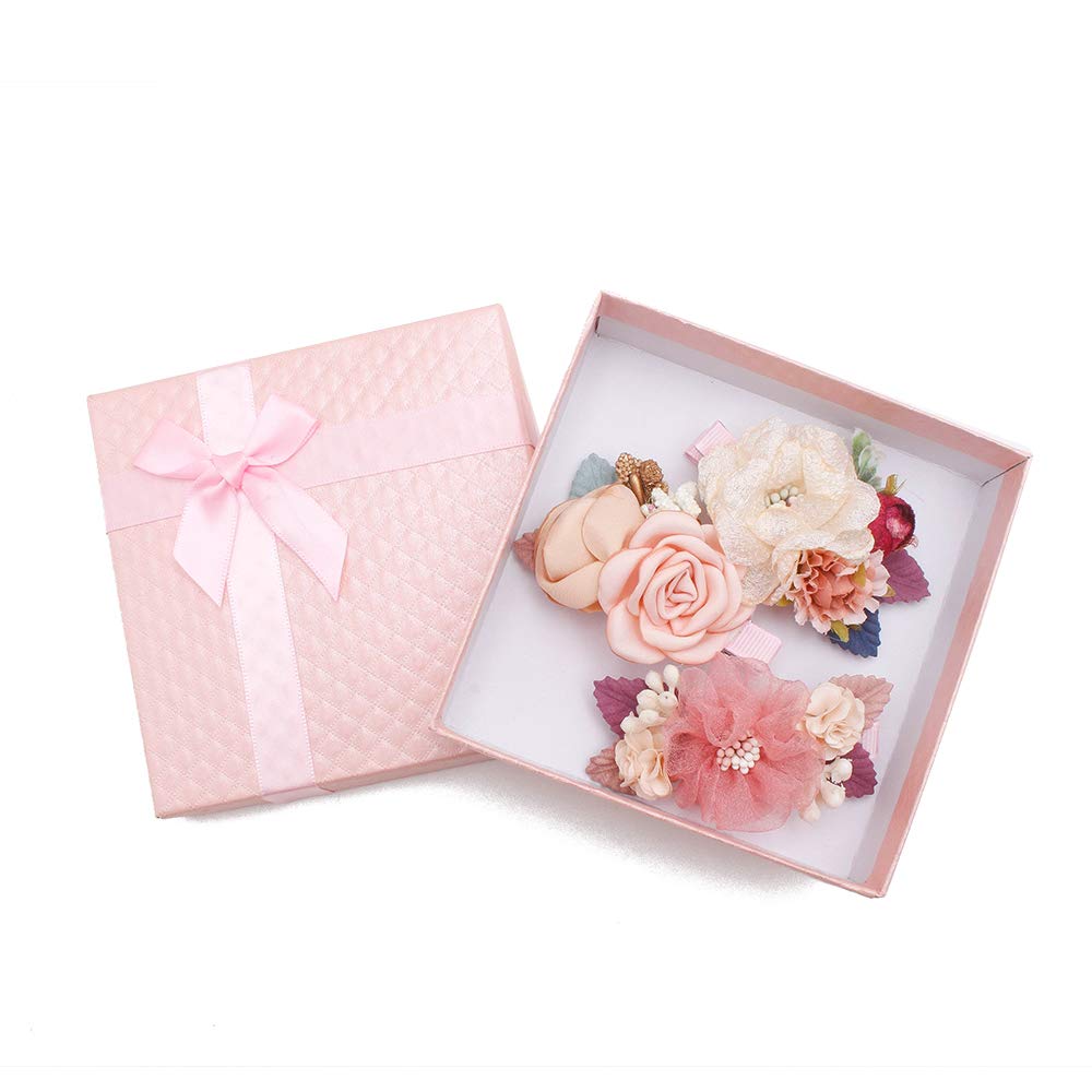 Cherrboll flower hair clip gift box pack highlighting ready-to-gift presentation for baby showers.