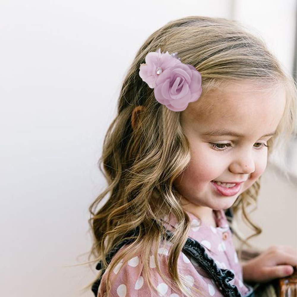Cherrboll pink petal clip on baby outfit adds charming daily detail.
