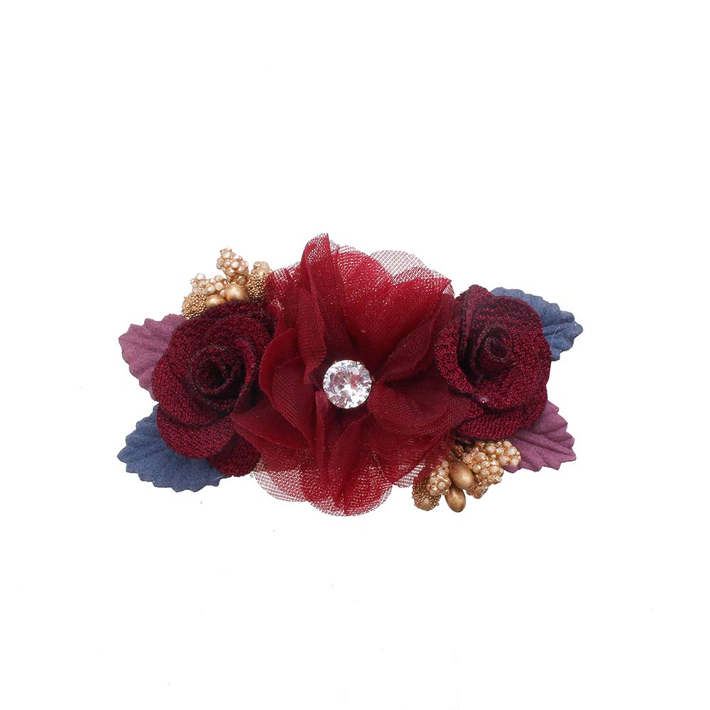 Cherrboll flower hair clips clip-detail reveals grosgrain-lined secure grip