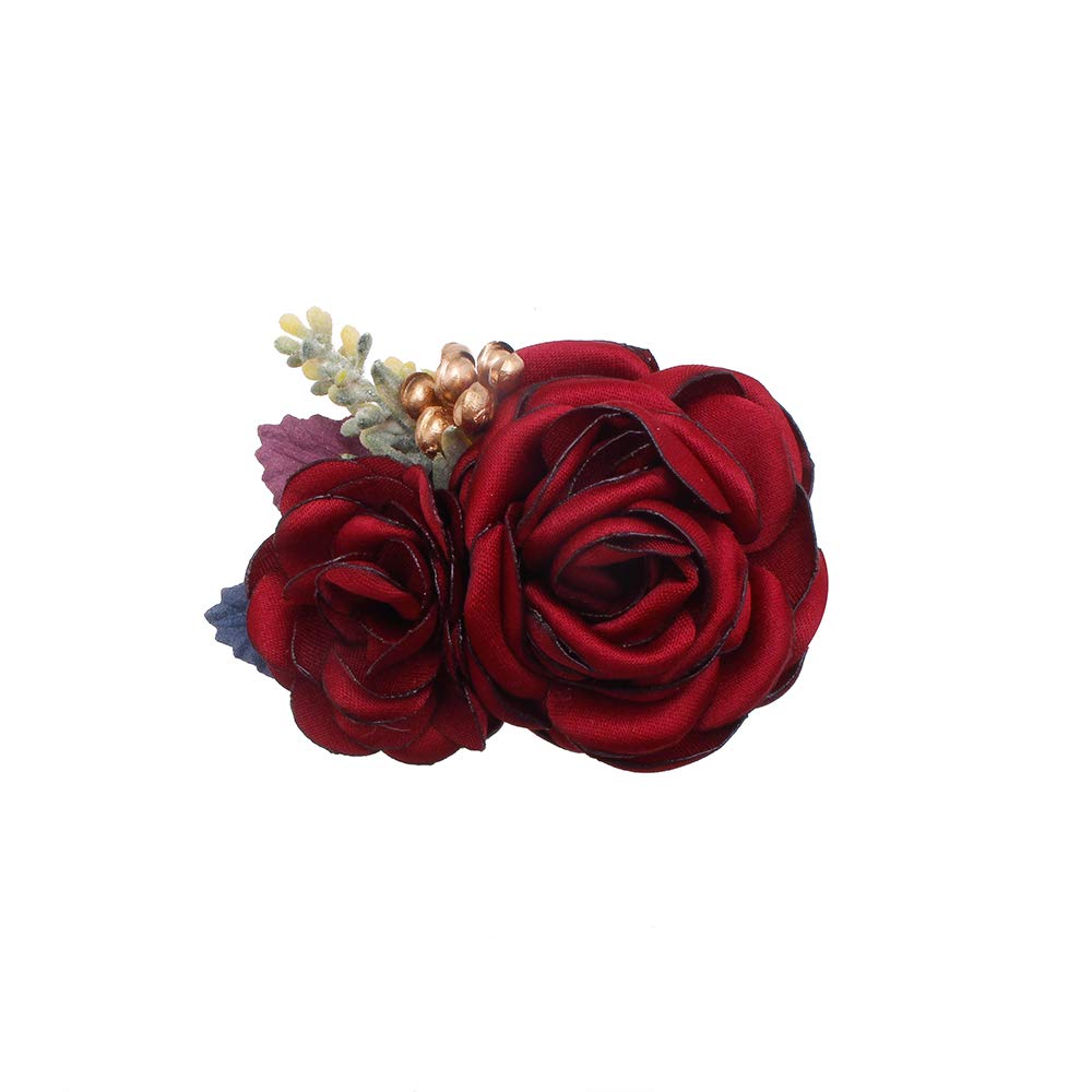 Cherrboll flower hair clips newborn-photography image demonstrates gentle lightweight design