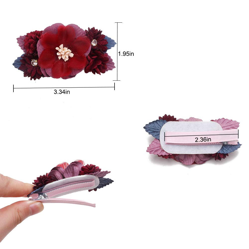Cherrboll flower hair clips toddler-outfit pairing supports color-coordinated looks