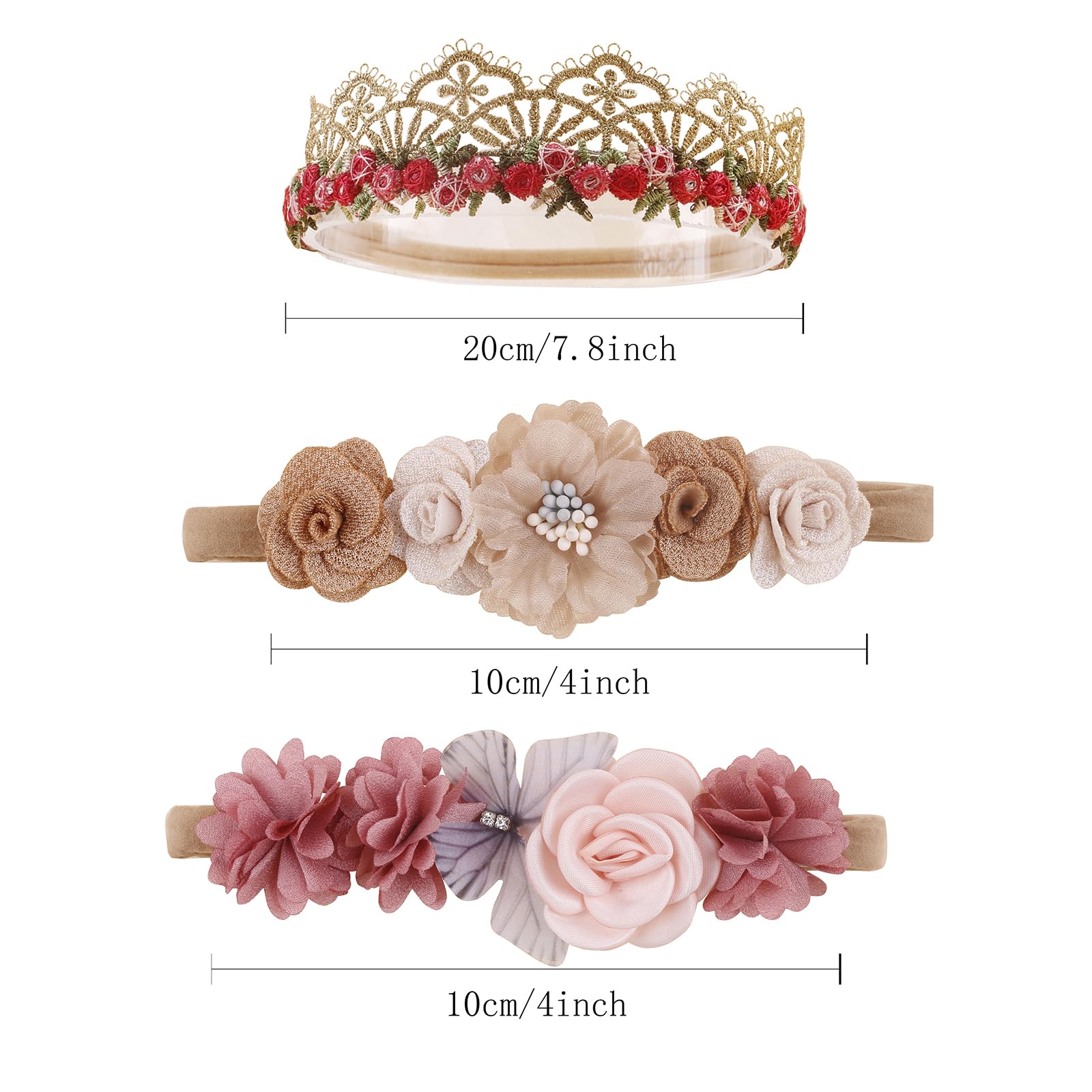 cherrboll flower headbands show vivid colors for outfits